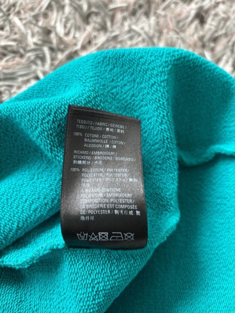 Balenciaga Hoodie Embroidered Logo Hooded Sweatshirt Aqua BB CORP❤️ - Picture 10 of 11